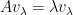 {Av_{\lambda}=\lambda v_{\lambda}}