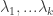 \lambda_1, ... \lambda_k