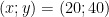 left( x;y right)=left( 20;40 right)