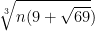 \sqrt[3]{n(9+\sqrt{69}})\\