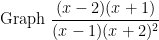\text{Graph } \dfrac {(x-2)(x+1)}{(x-1)(x+2)^2}