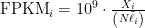 \textrm{FPKM}_i = 10^9 \cdot \frac{X_i}{\left(N \tilde{\ell}_i\right)}