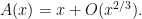 A(x)=x+O(x^{2/3}).