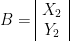 B= \begin{array}{|c|} X_2 \\ Y_2\end{array} 