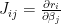 J_{ij}=\frac{\partial r_i}{\partial \beta_j}