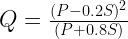 Q = \frac{(P - 0.2S)^2}{(P+0.8S)}