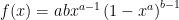 f(x)=abx^{a-1}\left(1-x^a\right)^{b-1}