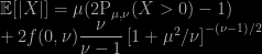 \mathbb{E}[|X|]=\mu(2\text{P}_{\mu,\nu}(X>0)-1)\qquad\qquad\\ \qquad\qquad+2 f(0,\nu)\dfrac{\nu}{\nu-1}\left[1+\mu^2/\nu\right]^{-(\nu-1)/2}