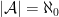 |\mathcal{A}|=\aleph_0
