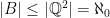 |B| \leq |\mathbb{Q}^2|= \aleph_0