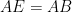 AE=AB