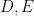 D,E