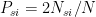P_{si} = 2N_{si}/N