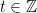 t \in \mathbb{Z}