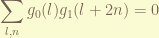 \displaystyle \sum_{l,n} g_0(l) g_1(l+2n) = 0