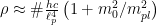 \rho \approx \# \frac{hc }{\ell_p^4} \left(1+m_0^2 /m_{pl}^2\right) 