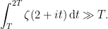\displaystyle \int_{T}^{2T} \zeta(2+it)\,\mathrm{d}t\gg T.