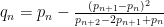 q_n = p_n -\frac{(p_{n+1} - p_n)^2}{p_{n+2} -2p_{n+1} + p_{n}} 