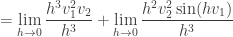 \displaystyle = \lim_{h \to 0} \frac{h^3 v_1^2 v_2}{h^3} + \lim_{h \to 0} \frac{h^2 v_2^2 \sin(hv_1)}{h^3}