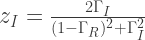 z_I=\frac{2\Gamma_I}{(1-\Gamma_R)^2+\Gamma^2_I}