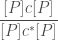 \displaystyle\frac{ [ P ] c [ P ] } { [ P ] c^* [ P ] }