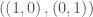 \displaystyle       \left(\left(1, 0\right), \left(0, 1\right)\right)  