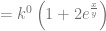 = k^0 \left(1 + 2e^{\frac{x}{y}} \right)