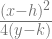\frac{(x-h)^2}{4(y-k)} 