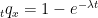 \,_{t}q_{x}=1-e^{-\lambda t}