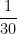 \dfrac{1}{30}