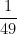 \dfrac{1}{49}
