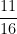 \dfrac{11}{16}