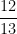 \dfrac{12}{13}