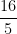 \dfrac{16}{5}