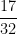\dfrac{17}{32}