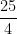 \dfrac{25}{4}