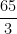 \dfrac{65}{3}