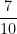 \dfrac{7}{10}