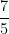 \dfrac{7}{5}