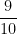 \dfrac{9}{10}