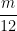 \dfrac{m}{12}