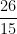 \dfrac {26}{15}