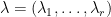 \lambda=(\lambda_1,\ldots,\lambda_r)