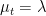 \mu_{t}=\lambda