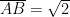 \overline{AB} = \sqrt{2}