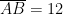 \overline{AB} = 12
