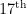 17\textsuperscript{th}