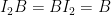 I_{2}B=BI_{2}=B