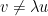 v\not=\lambda u