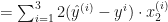 = \sum_{i=1}^3 2(\hat{y}^{(i)}-y^i)\cdot x_2^{(i)} 